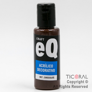 ACRIL.DECOR.EQ 807 CHOCOLATE 50ML X 6 UNIDADES